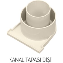 Lux Wares 130 x 95 x 1000 mm Drenaj Kanalı / Havuz Izgarası / Plastik Izgara + Oluk + Tapa