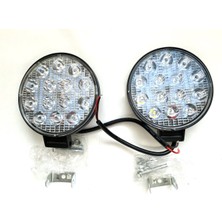 Point 14 LED Yuvarlak 48W Off Road Sis Farı Lambası Projektör 12-24V 2 Adet