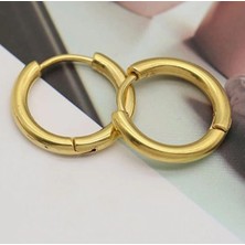 Hg.Aksesuar Unisex Çelik Gümüş Renk Halka Küpe