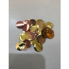Deniz Party Store Rose Gold ve Gold Karışık  Konfetili Şeffaf Balon 12 Inç  8 Adet