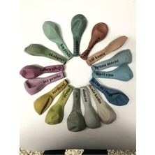 Deniz Party Store Retro Taş Rengi Latex Balon 10 Adet 12 Inç