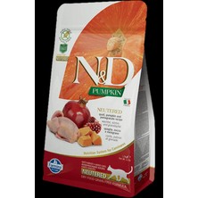 N&D N-D Pumpkin Tahılsız Bıldırcın Etli Bal Kabaklı ve Narlı Kısırlaştırılmış Kedi Maması 5 kg