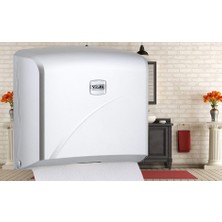 Şeker Portakalım Vialli K2M Banyo Mutfak Lavabo Pratik Z Katlı Kağıt Havlu Dispenseri Kapasite 200 Kağıt Gri