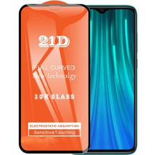 Bzontech Xiaomi Redmi Note 8 Pro Ekran Koruyucu 21D Tam Kaplayan Kavisli