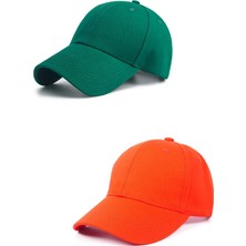 Elif İç Giyim Unisex Ayarlanabilir Spor Basic Kep Şapka 2'li Set