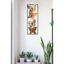 Muyika Design Muyika Farfal  Metal  Tablo Ev Ofis Duvar Dekorasonu Kelebek 32X90