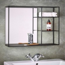 Merzana 50x55 cm Banyo Aynalı Metal Banyo Düzenleyici