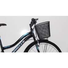 Dorello Bisiklet 2650 Model 26 Jant Bisiklet Çamurluk Bagaj Sepetli Siyah Turkuaz Lady Model