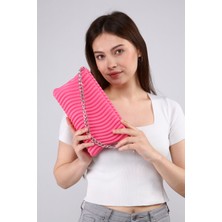 Morpelikan Fuşya El Portföy Çarpraz Kadın Omuz Çantası