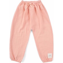 Little Gusto Müslin Pantolon Pembe Organik Pamuk