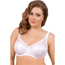 Anıl Tül Detaylı Yumuşak Kaplı Balenli Minimizer Sütyen 3592