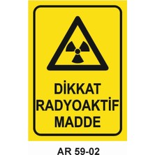 Dikkat Radyoaktif Madde Iş Güvenliği Uyarı Levhası