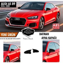 Şüscar Oto Audi A5 B9 Sinyalli 2016-2020 Batman Yarasa Ayna Kapağı Piano Black Abs Plastik