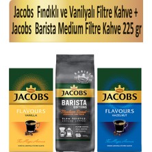 Jacobs Vanilya ve Fındık Aromalı Filtre Kahve 2 x 250 gr + Jacobs Barista Medium Filtre Kahve 225 gr
