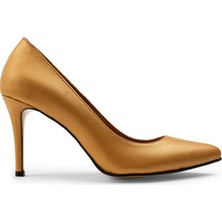 Deery Hakiki Deri Sarı Kadın Stiletto
