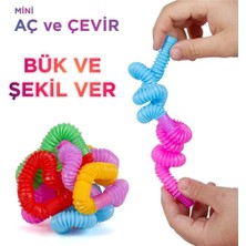 Okfis Pop Tube Eğitici Stres Giderici Oyuncak Esnek Tüp 5 Adet 19 cm