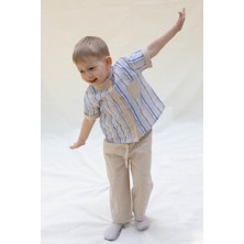 Little Gusto Çocuk Pantolon Bej Organik Pamuk