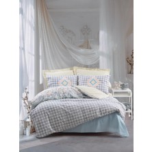 Cotton Box Alaçatı Çift Kişilik Nevresim Takımı Monje Mavi