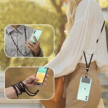 Samsung Galaxy J7 İp Askılı Şeffaf Silikon Kılıf Beyaz