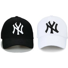 Ny Newyork Yankees 2 Adet Yazlık Siyah Şapka Kep