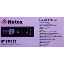 Netex NT-3550BT Oto Teyp 4 x 60 W Çift USB Bluetooth Rca