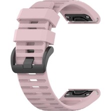 Markacase Garmin Fenix 5x Için Quick Fit Özellikli Silikon Kordon Kayış Lila