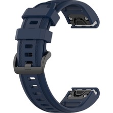 Markacase Garmin Fenix 6s - 6s Sapphire - 6s Pro Sapphire Için Quick Fit Özellikli Silikon Kordon Kayış Lacivert