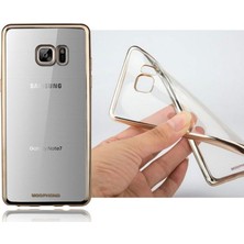 Meephone Samsung Galaxy Note Fe Gold Kenarlı Kristal Kılıf
