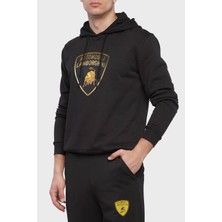 Lamborghini Pamuklu Logolu Regular Fit Kapüşonlu Sweat Erkek Sweat 72XBI021CJ315899