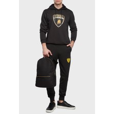 Lamborghini Pamuklu Logolu Regular Fit Kapüşonlu Sweat Erkek Sweat 72XBI021CJ315899