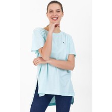 Slazenger Merılyn Kadın T-Shirt Yeşil Kadın Yeşil Tişört Uzun Tişört