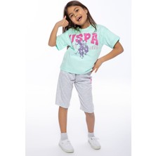 U.S. Polo Assn. US1082-G Kız Garson Kapri Takımı 22Y
