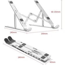 Apera An-74 Metal Kasa Dizüstü Bilgisayar Standı Katlanır Çantalı