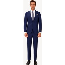 Ysf Erkek Lacivert  Klasik Çift Yırtmaç Takım Elbise