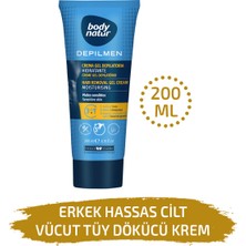 Body Natur Hassas Ciltli Erkekler Için Vücut Tüy Dökücü Krem - Hair Removal Cream Sensitive 200ML