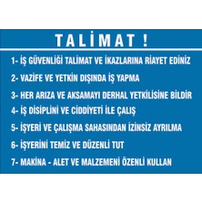 Çağ Ajans Talimat Uyarı ve Ikaz  Sticker 17X25 cm  Etiket