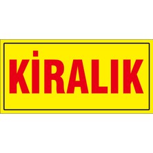 Çağ Ajans Kiralık   3 mm  Dekota Uyarı Levhası 17X35  cm