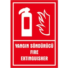 Çağ Ajans Yangın Söndürme Cihazı   Fire Extınguısher  Sticker   17X25 cm   Etiket