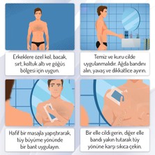 Body Natur Erkeklere Özel Ağda Bandı Tüm Ciltler Için 16'lı Ağda Bantları - Wax Strips Hair Removal