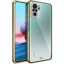 Ceponya Xiaomi Redmi Note 10S Kılıf Kamera Korumalı Kenarları Renkli Şeffaf Voit Silikon