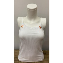 Ilke 221 Viskon Dantelli Ip Askı/beyaz/s-M