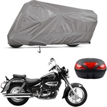 Teksin Kanuni Gv 250 Arka Çanta Uyumlu Motosiklet Brandası Motor Brandası (A+ Kalite)