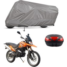 Teksin Kadırga KD-250GY Arka Çanta Uyumlu Motosiklet Brandası Motor Brandası (A+ Kalite)