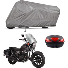 Teksin Kuba Superlight 200 Arka Çanta Uyumlu Motosiklet Brandası Motor Brandası (A+ Kalite)