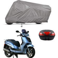 Teksin Kymco People 250 Arka Çanta Uyumlu Motosiklet Brandası Motor Brandası (A+ Kalite)