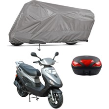 Teksin Kymco Movie Xl 150 Arka Çanta Uyumlu Motosiklet Brandası Motor Brandası (A+ Kalite)