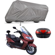 Teksin Mondial 150 Zat Arka Çanta Uyumlu Motosiklet Brandası Motor Brandası (A+ Kalite)