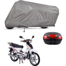 Teksin Salcano Spider 100 Arka Çanta Uyumlu Motosiklet Brandası Motor Brandası (A+ Kalite)