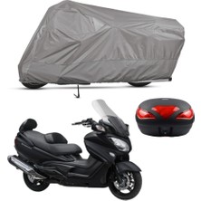 Teksin Suzuki Burgman An 650 Abs Arka Çanta Uyumlu Motosiklet Brandası Motor Brandası (A+ Kalite)