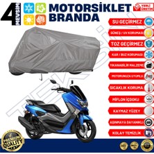 Teksin Yamaha Nmax 125 Arka Çanta Uyumlu Motosiklet Brandası Motor Brandası (A+ Kalite)